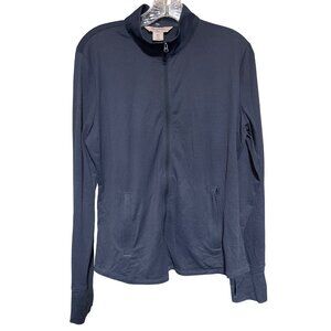 Tommy Bahama Golf Full Zip Jacket Womens Size Large Navy Blue  Lightweight